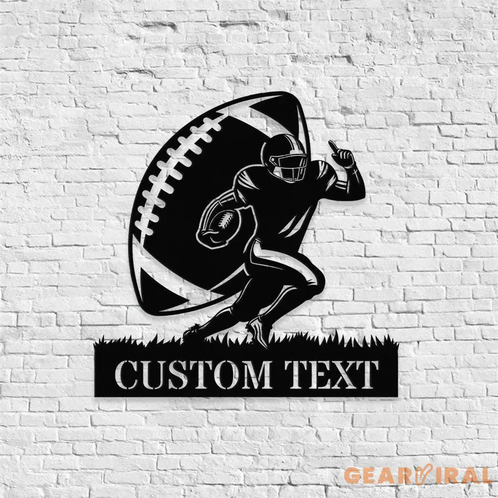 Kneeling Football Game Custom Name Metal Sign with LED Lights Personalized Family Name Metal Sign Personalized Wall Art