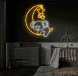 Koala Bear Neon Light - Cute Animal LED Sign Koala Bedroom Decor Neon Wall Art for Home Adorable Koala Neon Light