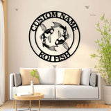 Koi fish metal wall art LED - Yin Yang wall art - Fish metal wall decor - Fish metal wall art | GearViral