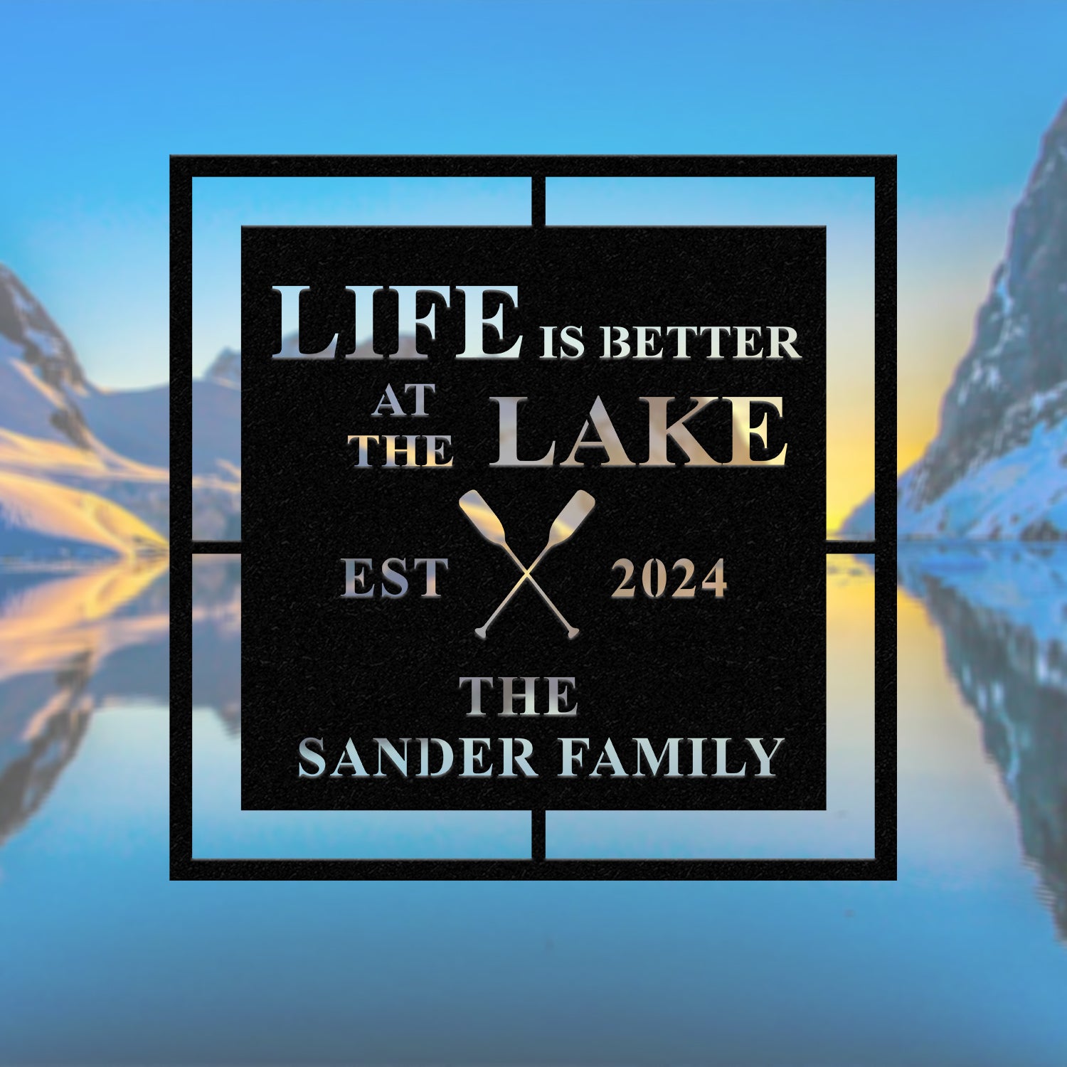 Personalized Life Is Better At Lake House Metal Sign, Forest Lake Sign, Custom Lake House Name Sign, Camping Metal Sign, Lake House Decor