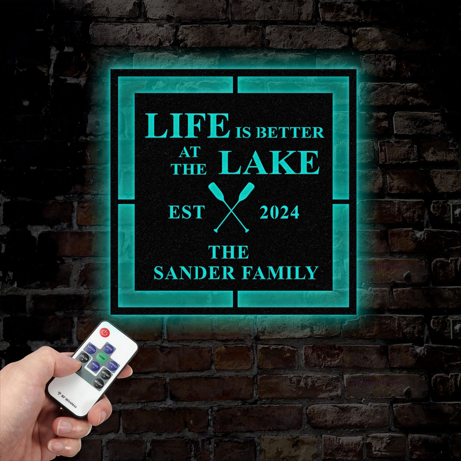 Personalized Life Is Better At Lake House Metal Sign, Forest Lake Sign, Custom Lake House Name Sign, Camping Metal Sign, Lake House Decor