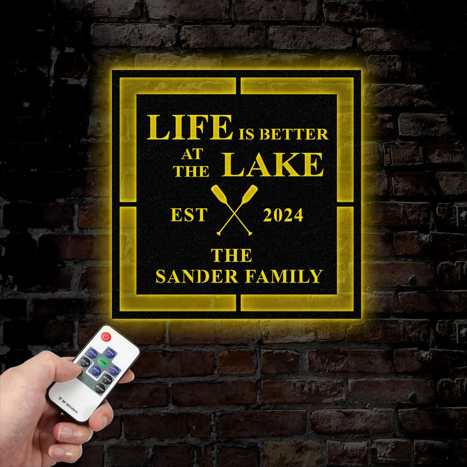 Personalized Life Is Better At Lake House Metal Sign, Forest Lake Sign, Custom Lake House Name Sign, Camping Metal Sign, Lake House Decor