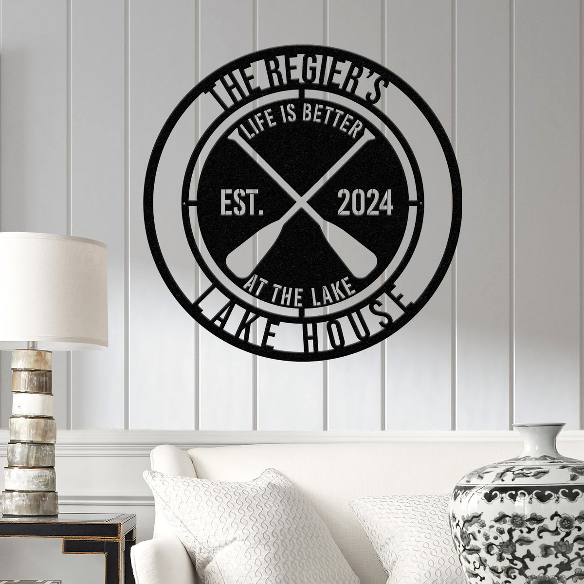 Custom Lake House Metal Sign, Family Lake House Sign, Personalized Family Name Sign, Lakehouse Decor, Home Decor, Lake House Gift