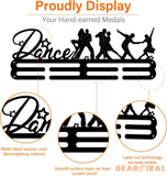 Latin Dance Medal Display Rack for Double Dance Medal Display Holder Male Iron Wall Mounted Hooks for 40+ Awards Sports
