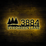 LED Address Metal Art Sign - LED Plug In Light up address plaque Sign - Metal House Numbers - Metal House Number Address Sign | GearViral