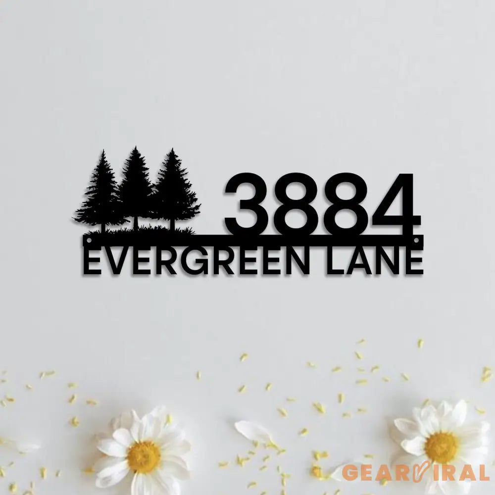 LED Address Metal Art Sign - LED Plug In Light up address plaque Sign - Metal House Numbers - Metal House Number