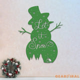Let It Snow Christmas Metal Sign Snowman Sign Christmas Decor Christmas Decorations Holiday Decor Holiday Wall Art