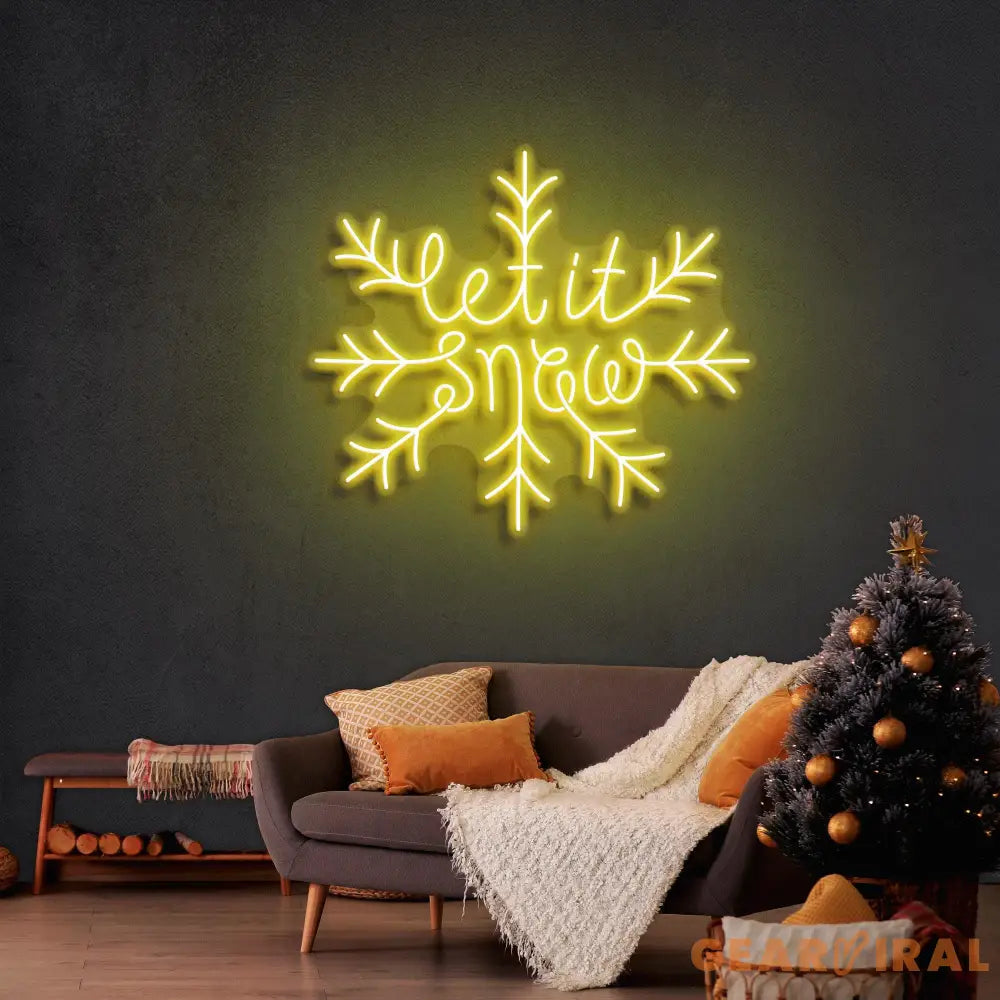 Let It Snow Christmas Neon Sign