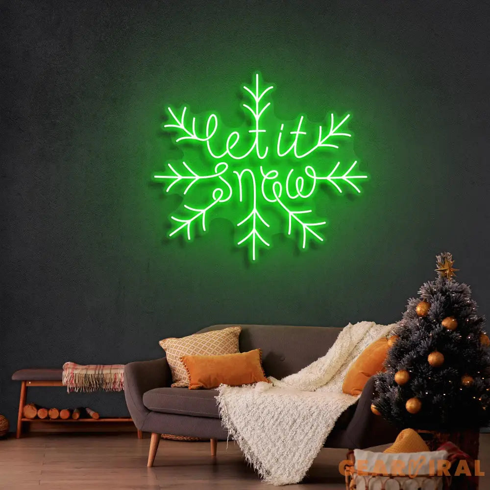 Let It Snow Christmas Neon Sign