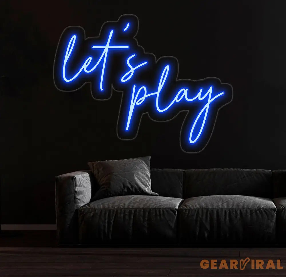 Let’s Play Neon Sign Let’s Play Led Sign Custom Neon Sign Kid Nursery Room Wall Decor Playroom Wall Art Led Light Gift