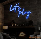 Let’s Play Neon Sign Let’s Play Led Sign Custom Neon Sign Kid Nursery Room Wall Decor Playroom Wall Art Led Light Gift