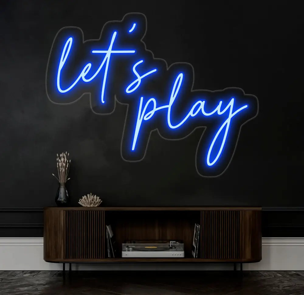 Let’s Play Neon Sign Let’s Play Led Sign Custom Neon Sign Kid Nursery Room Wall Decor Playroom Wall Art Led Light Gift