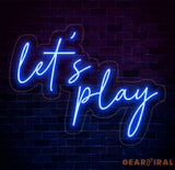 Let’s Play Neon Sign Let’s Play Led Sign Custom Neon Sign Kid Nursery Room Wall Decor Playroom Wall Art Led Light Gift