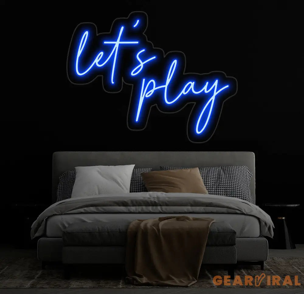 Let’s Play Neon Sign Let’s Play Led Sign Custom Neon Sign Kid Nursery Room Wall Decor Playroom Wall Art Led Light Gift