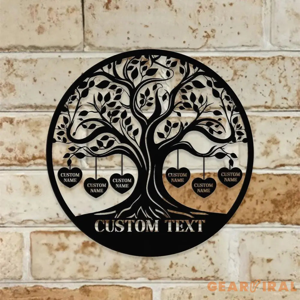 Life Tree Metal LED Sign Personalized Family Name Wall Sign Outdoor Door Garden Decor Metal Sign Housewarming