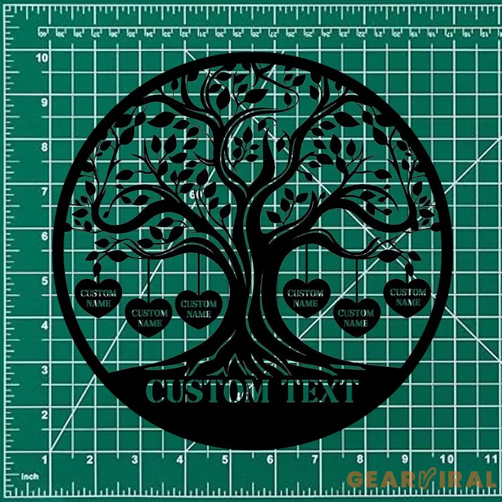 Life Tree Metal LED Sign Personalized Family Name Wall Sign Outdoor Door Garden Decor Metal Sign Housewarming
