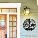 Life Tree Name Metal Sign with LED Lights Personalized Family Name Metal Sign Family Wall Decor Personalized Wall Art