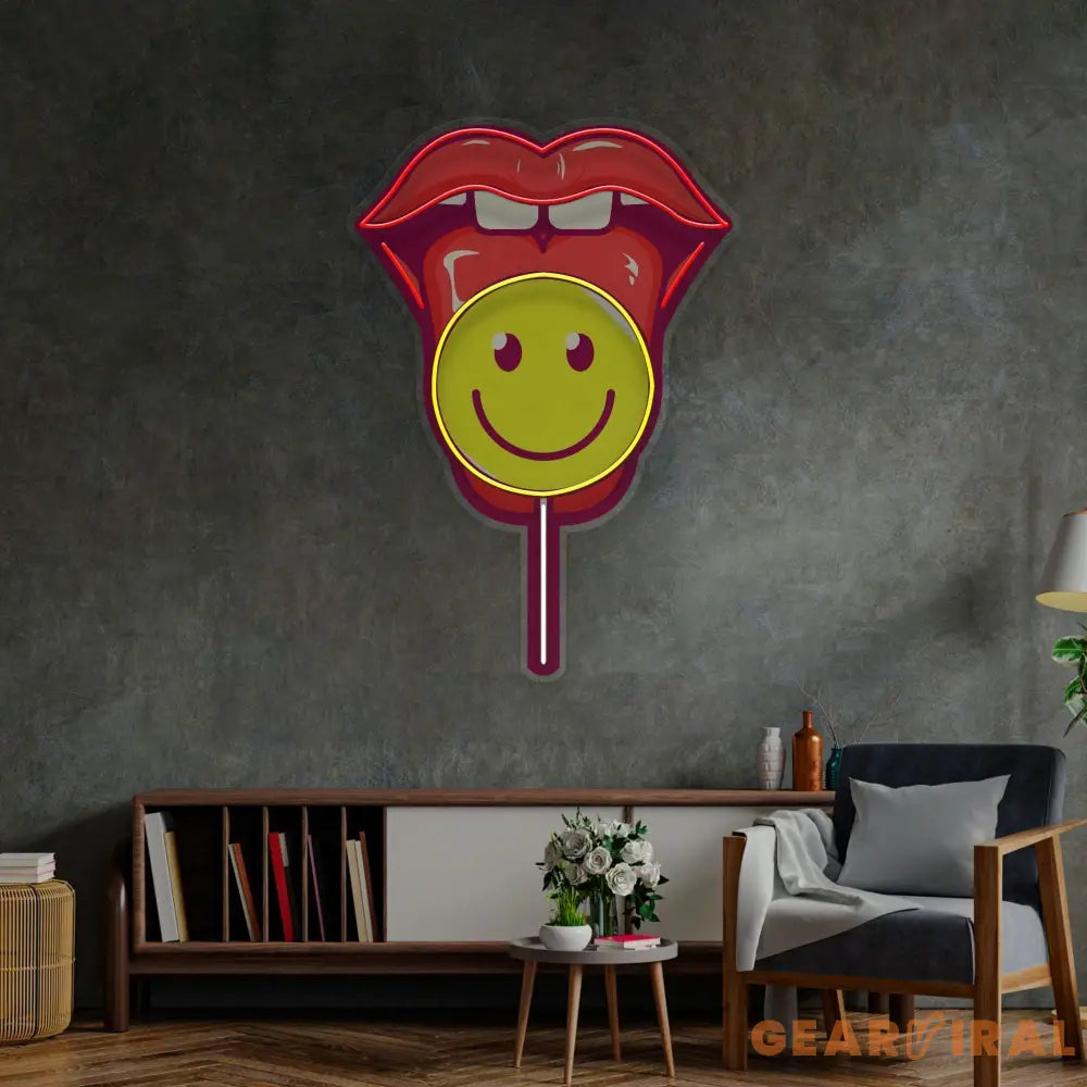 Lip Lolipop LED Neon Sign Light Pop Art