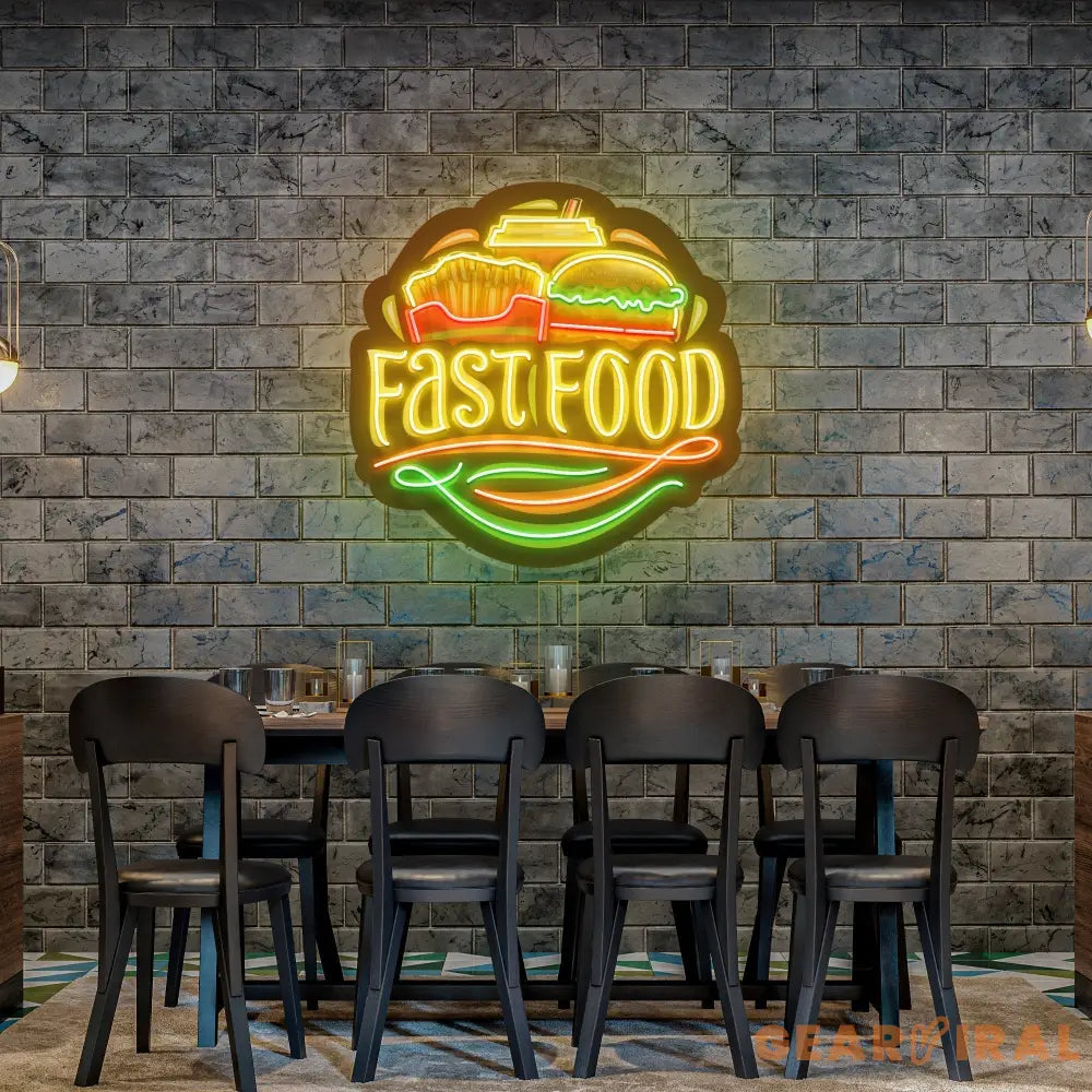 Logo For Fast Food Artwork Led Neon Sign Light
