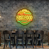 Logo For Fast Food Artwork Led Neon Sign Light