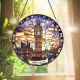 London Big Ben Stained Glass Suncatcher Iconic UK Landmark Window Hanging British Architecture Glass Art Travel Gift