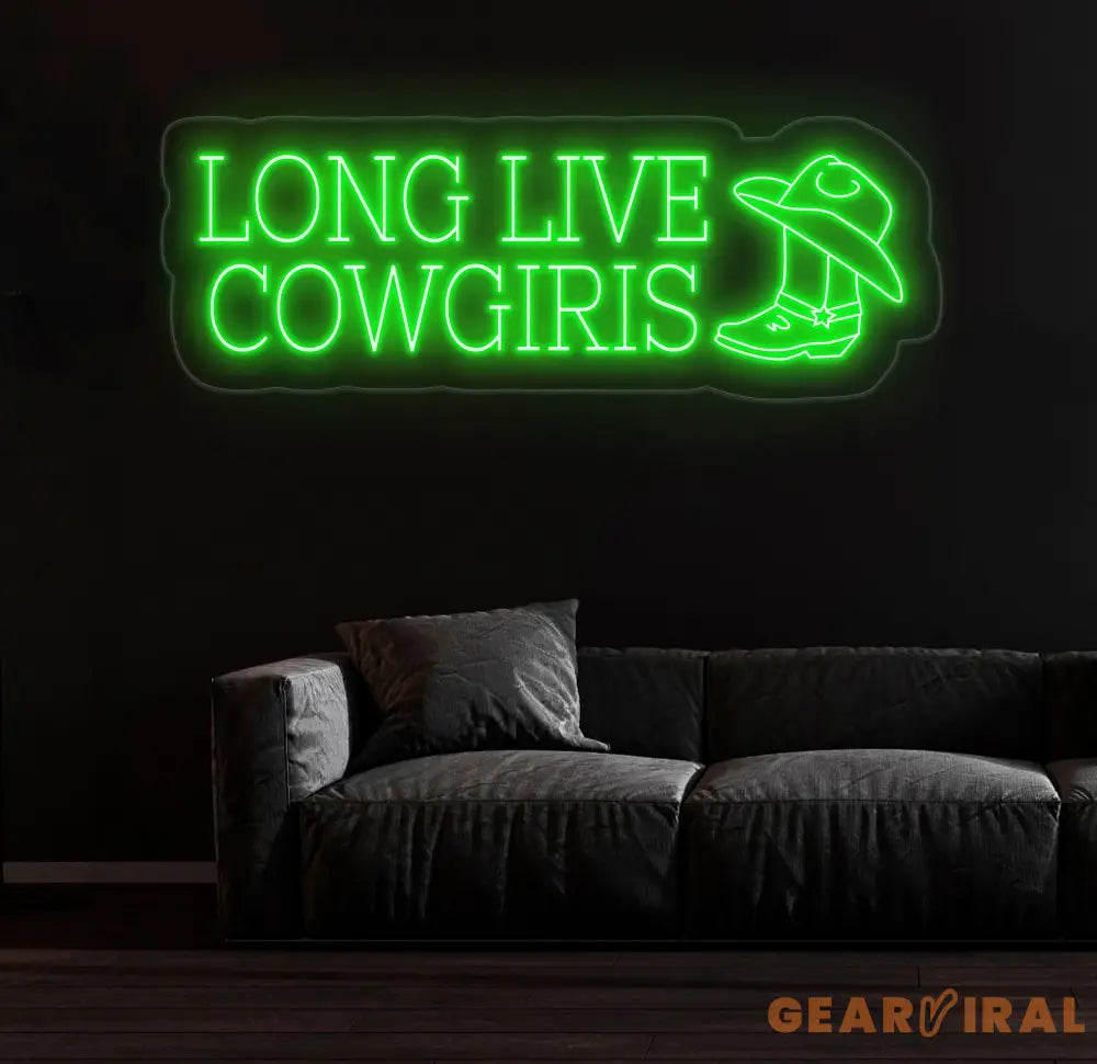 Long Live Cowgirls Neon Sign - Custom LED Light for Cowgirl Lovers Western Party Decor Bedroom Wall Art Unique Cowgirl