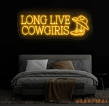 Long Live Cowgirls Neon Sign - Custom LED Light for Cowgirl Lovers Western Party Decor Bedroom Wall Art Unique Cowgirl