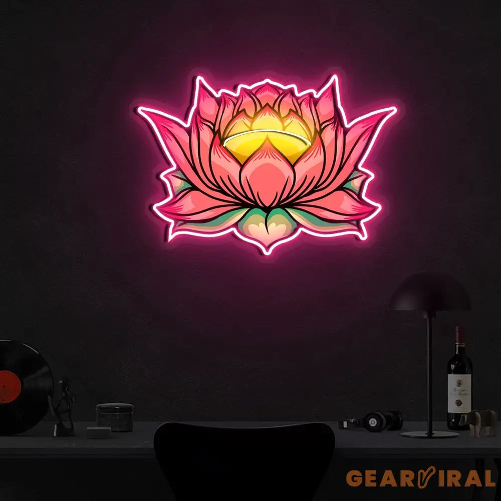 ’Lotus Flower’ Neon x Acrylic Artwork