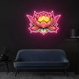 ’Lotus Flower’ Neon x Acrylic Artwork