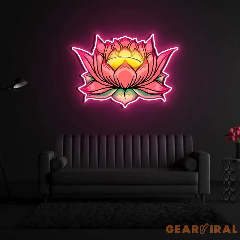 ’Lotus Flower’ Neon x Acrylic Artwork