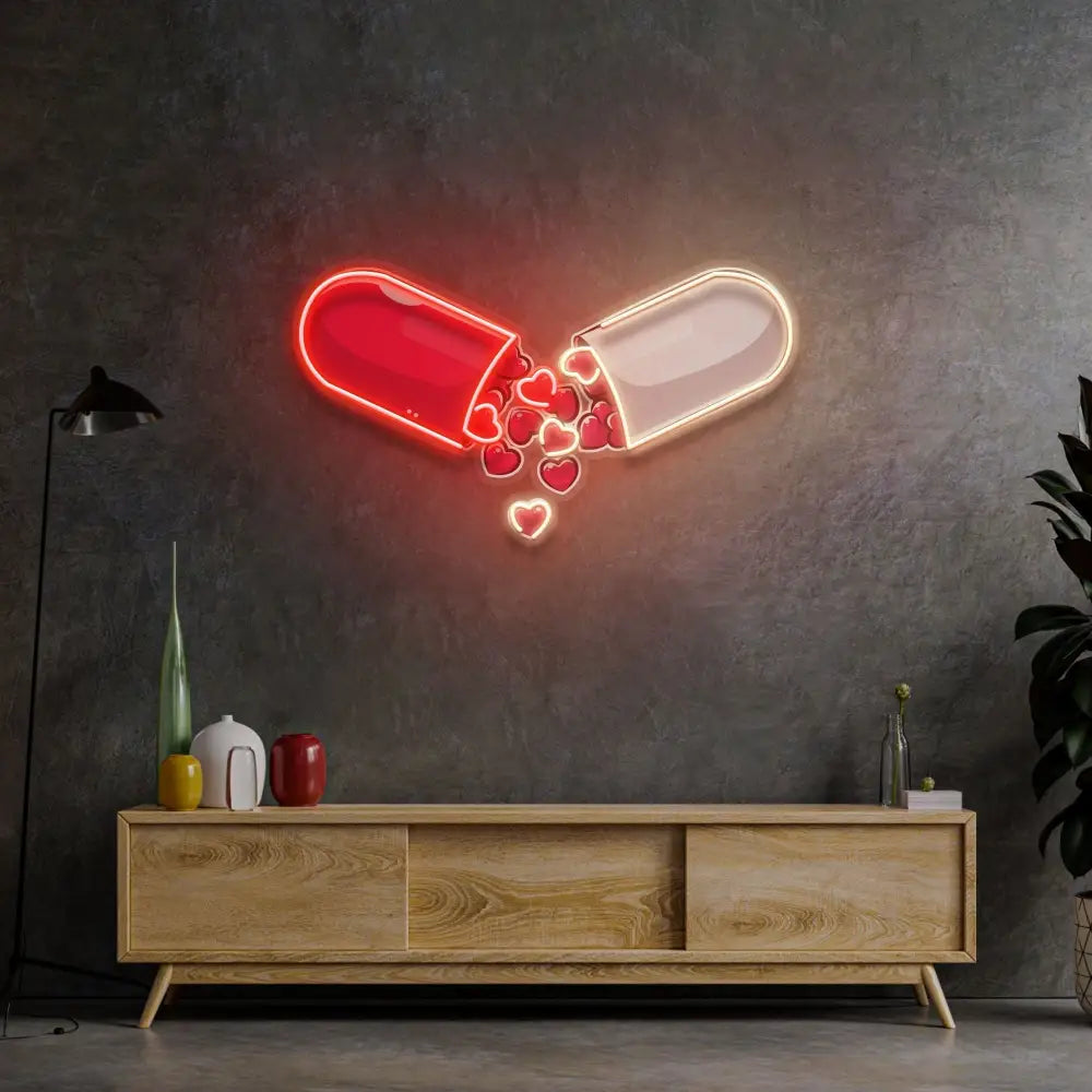 Love Capsule Cartoon LED Neon Sign Light Pop Art