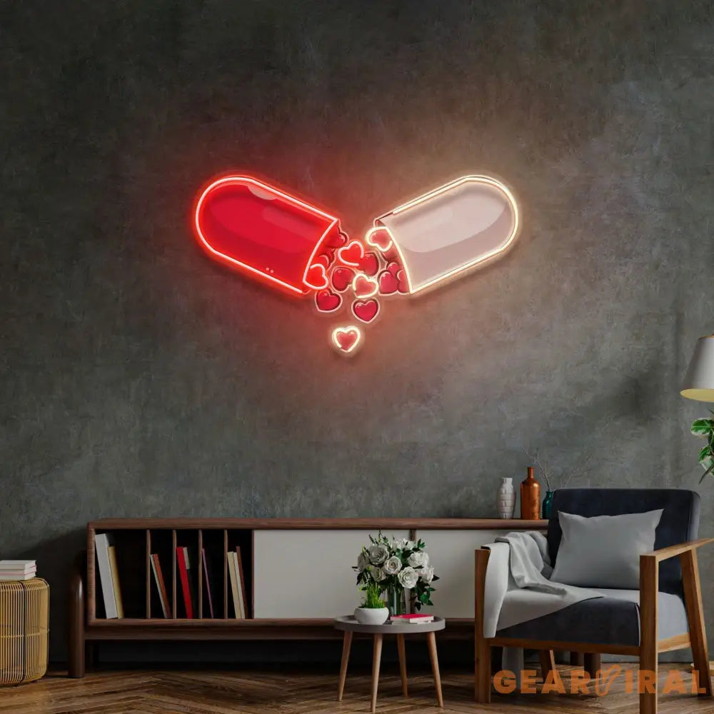 Love Capsule Cartoon LED Neon Sign Light Pop Art