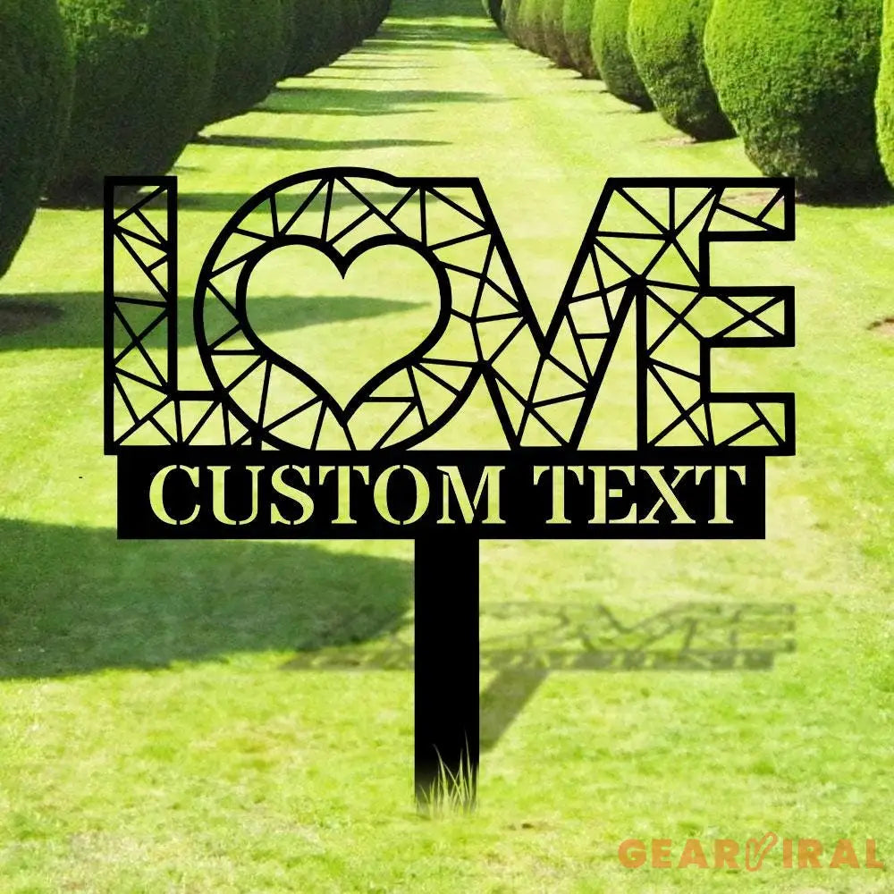Love Metal Stake Bride and Groom Name Sign Personalized Name Garden Sign Wedding Sign Outdoor Door Monogram Wedding