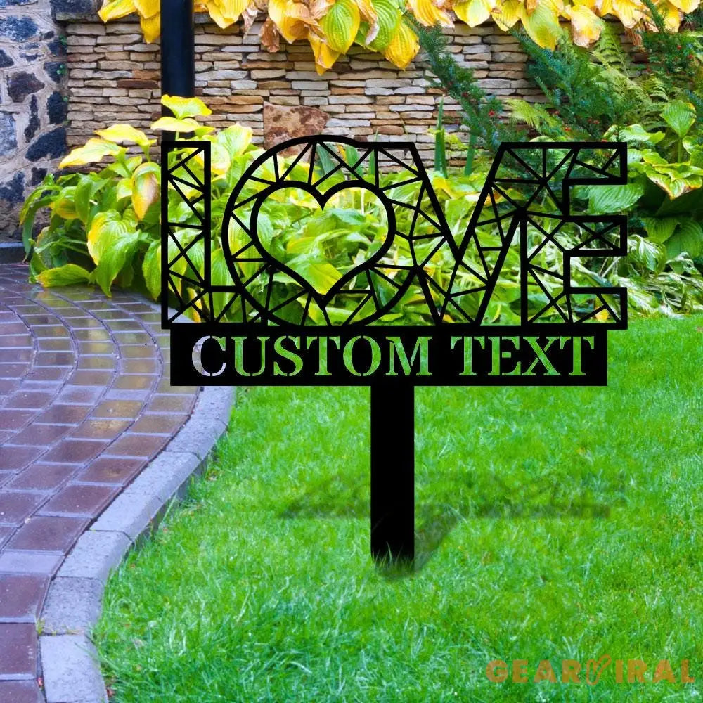 Love Metal Stake Bride and Groom Name Sign Personalized Name Garden Sign Wedding Sign Outdoor Door Monogram Wedding