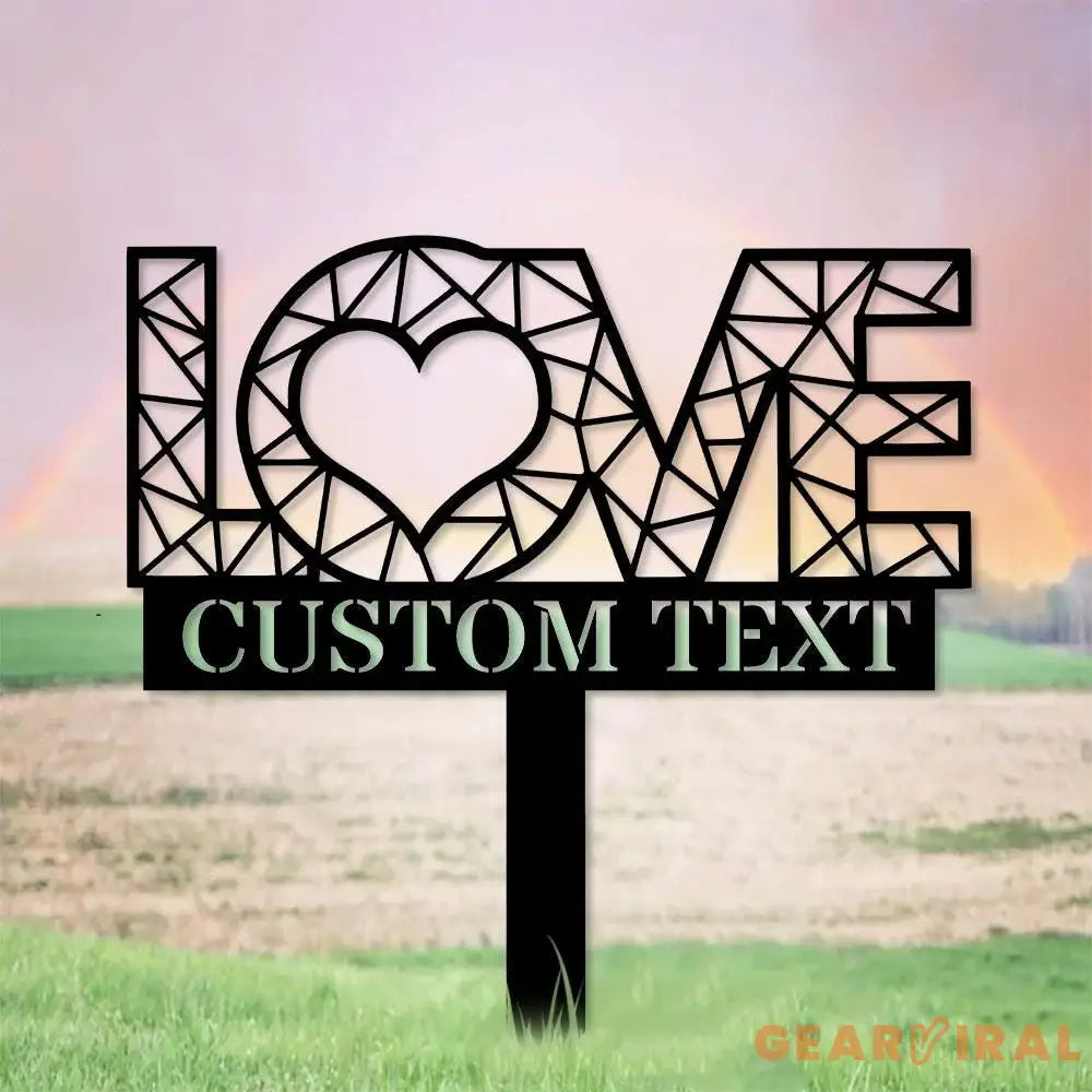 Love Metal Stake Bride and Groom Name Sign Personalized Name Garden Sign Wedding Sign Outdoor Door Monogram Wedding