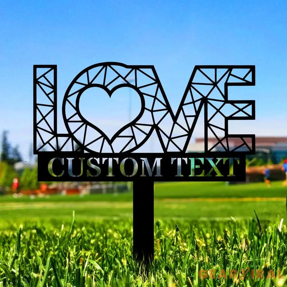 Love Metal Stake Bride and Groom Name Sign Personalized Name Garden Sign Wedding Sign Outdoor Door Monogram Wedding