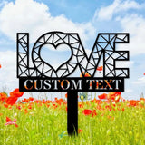 Love Metal Stake Bride and Groom Name Sign Personalized Name Garden Sign Wedding Sign Outdoor Door Monogram Wedding