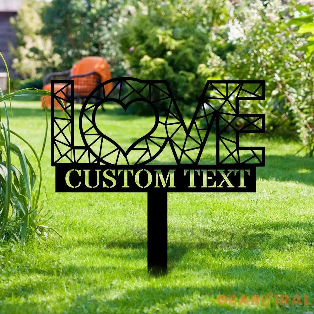 Love Metal Stake Bride and Groom Name Sign Personalized Name Garden Sign Wedding Sign Outdoor Door Monogram Wedding