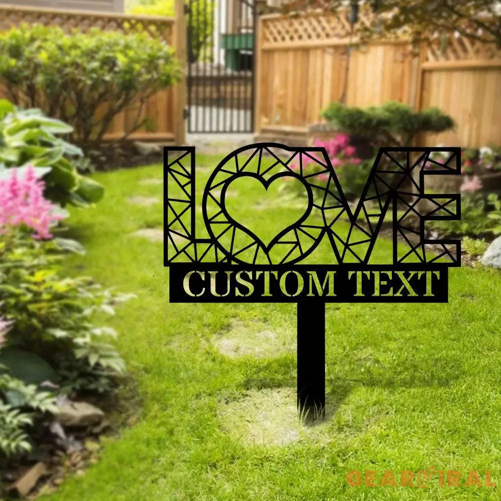 Love Metal Stake Bride and Groom Name Sign Personalized Name Garden Sign Wedding Sign Outdoor Door Monogram Wedding