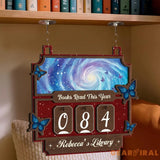 Magic Books Read Tracker, Books Read This Year, Bookshelf Counter with Name, Bookish Decor, Gift for Readers, Book Lover Custom Gift