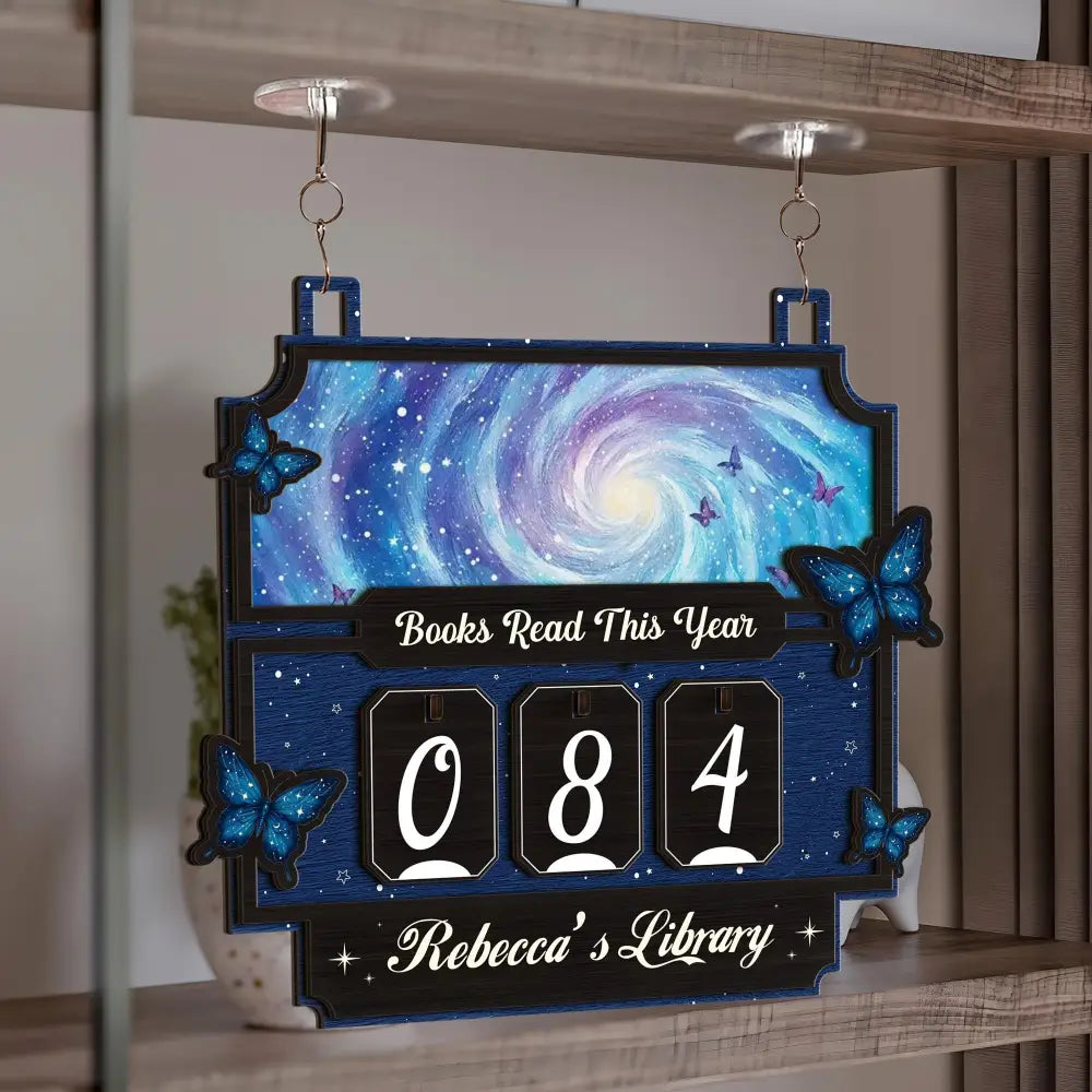 Magic Books Read Tracker, Books Read This Year, Bookshelf Counter with Name, Bookish Decor, Gift for Readers, Book Lover Custom Gift