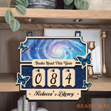 Magic Books Read Tracker, Books Read This Year, Bookshelf Counter with Name, Bookish Decor, Gift for Readers, Book Lover Custom Gift