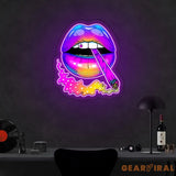 Magic Lip Neon Sign x Acrylic Artwork