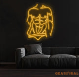 Man Neon Sign - Masculine Wall Art for Bedroom Man Body LED Wall Decor Custom Neon Sign Modern Man Art for Home or
