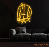 Man Neon Sign - Masculine Wall Art for Bedroom Man Body LED Wall Decor Custom Neon Sign Modern Man Art for Home or
