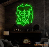 Man Neon Sign - Masculine Wall Art for Bedroom Man Body LED Wall Decor Custom Neon Sign Modern Man Art for Home or