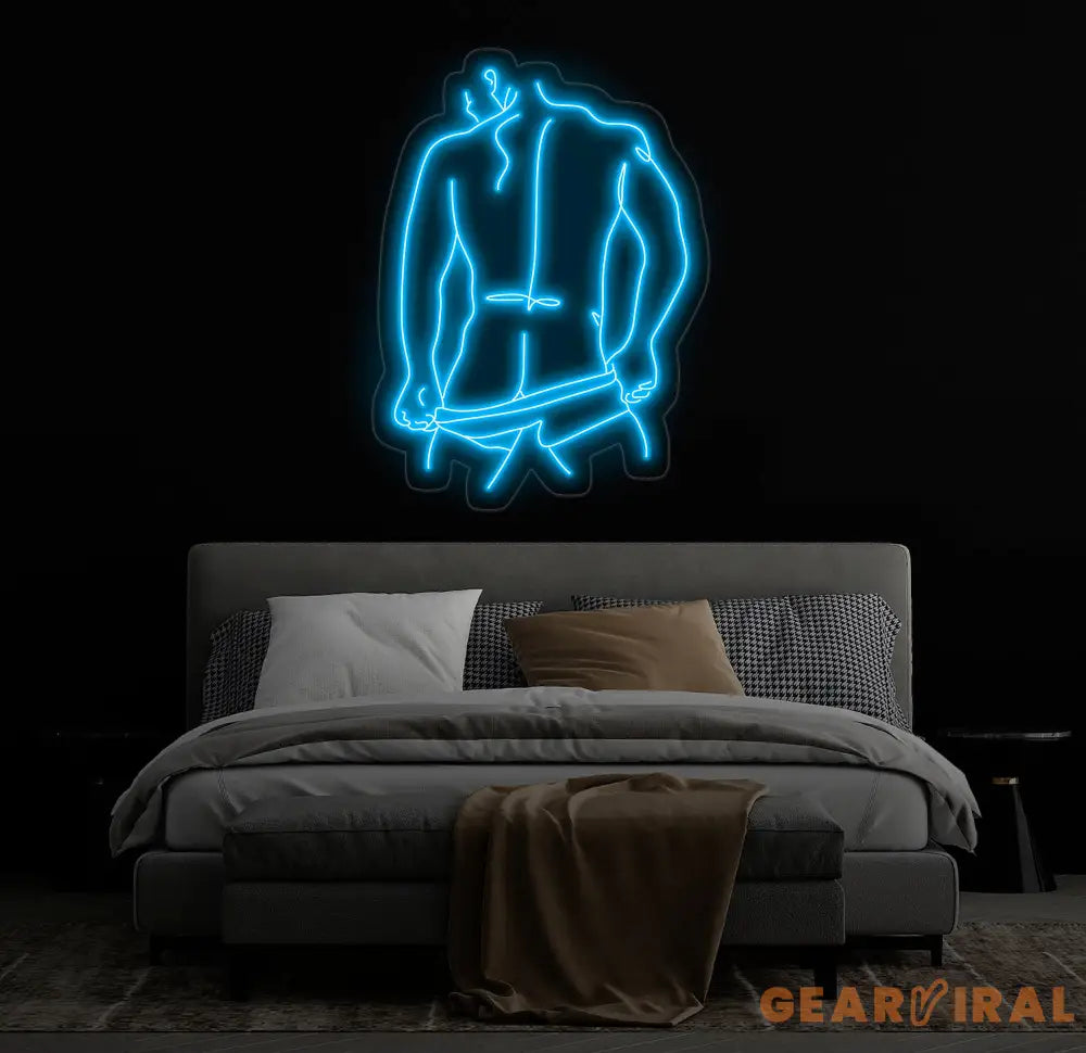 Man Neon Sign - Masculine Wall Art for Bedroom Man Body LED Wall Decor Custom Neon Sign Modern Man Art for Home or