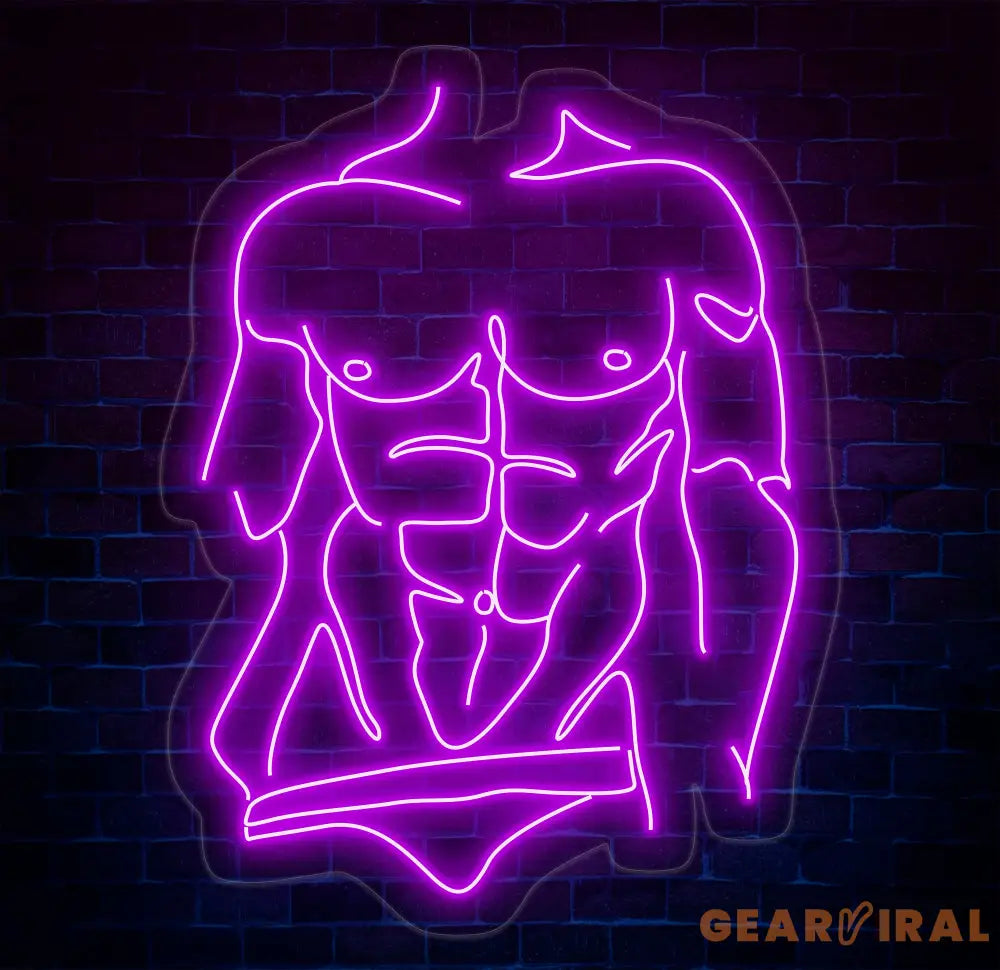 Man Neon Sign - Masculine Wall Art for Bedroom Man Body LED Wall Decor Custom Neon Sign Modern Man Art for Home or