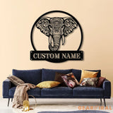 Mandala Elephant Metal Wall Art with Led Lights Metal Wall Decor Wall Decor Wall Hangings Home Metal Decor Animal Wall