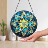 Mandala Stained Glass Art Mandala Faux Glass Suncatcher Birthday Gift Mother’s Day Gift Mandala Window Hanging Ornament